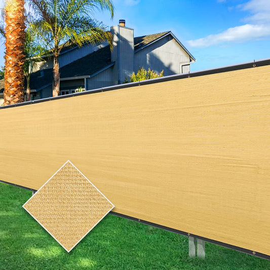 Privacy Screen Fence 96% Blockage Heavy Duty Protective Covering Mesh Fencing for Outdoor Patio Lawn Garden Balcony Sand